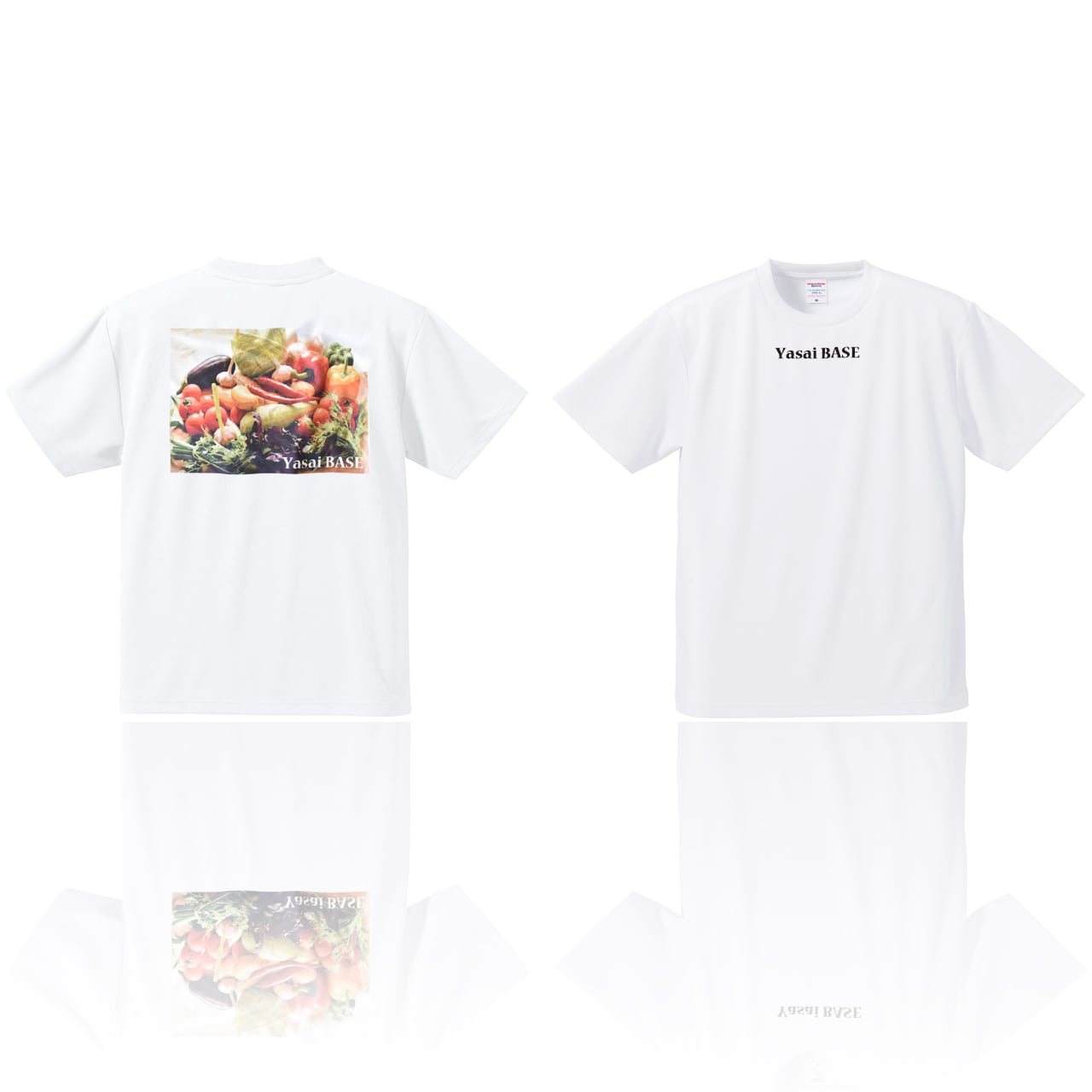 野菜 バックプリント Tシャツ ホワイト ドライ 吸水速乾 ベジタブル 野菜 バックプリント Tシャツ ホワイト ドライ 吸水速乾 ベジタブル
