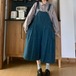 ハート刺繍デニムサロペットパンツ ・12547