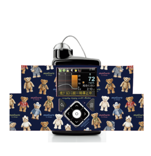 Insulin pump dress up seal MIDNIGHT DREAM BEAR