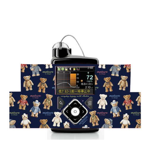 Insulin pump dress up seal MIDNIGHT DREAM BEAR