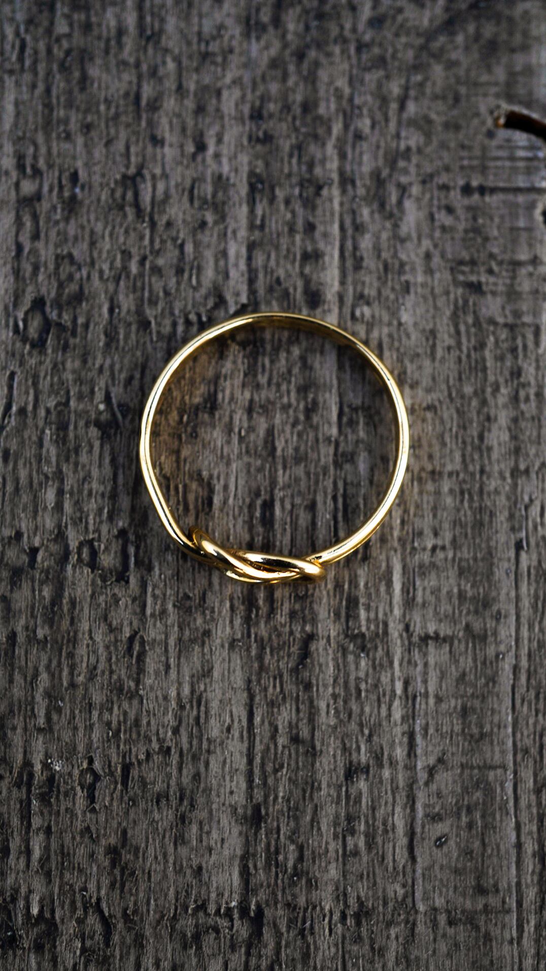1978】U.K. VINTAGE 9ct イエロー ゴールド ノット リング 《9金 指輪 