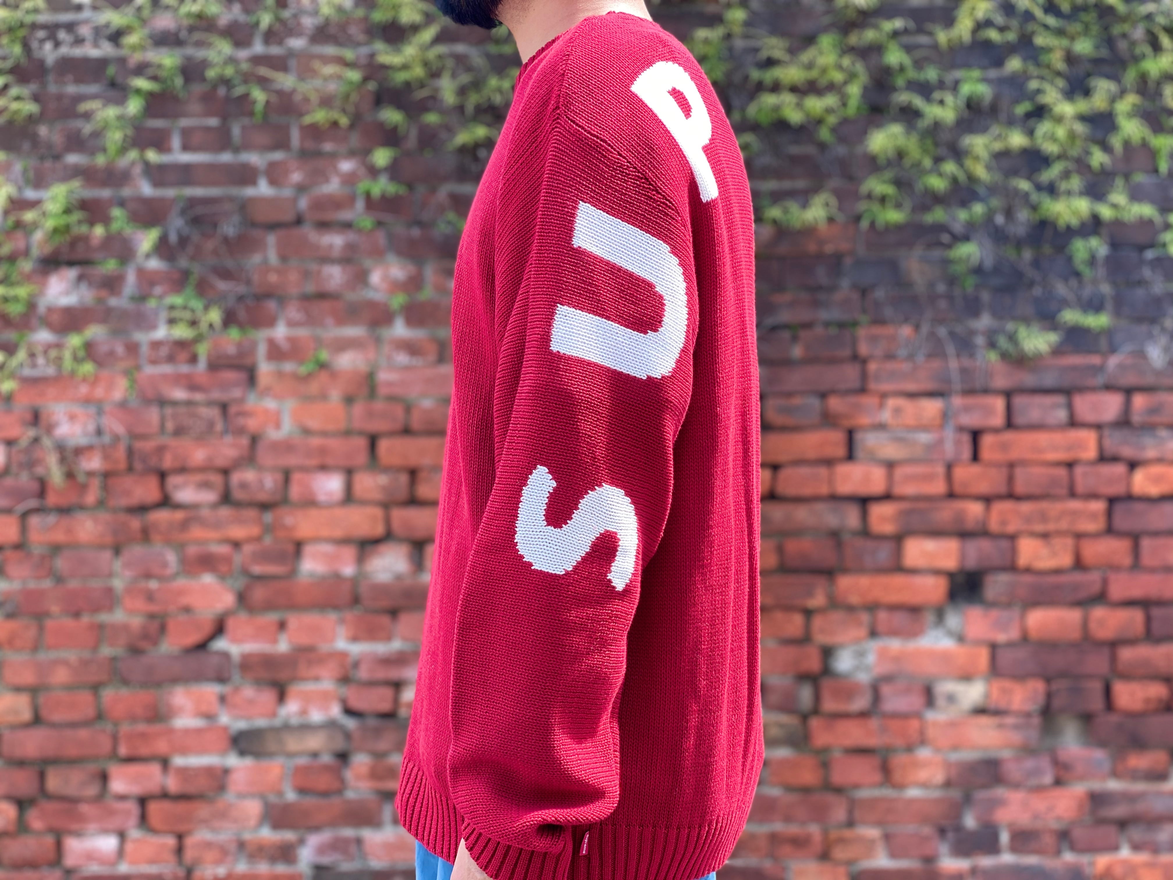 Supreme 20SS BACK LOGO SWEATER RED XL 125JG7467 | BRAND BUYERS OSAKA