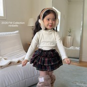 ニニベロ / ninibello / パウダータートルネックTシャツ / 韓国子供服 / キッズ / 26winter〖取寄〗*XS~XXL*