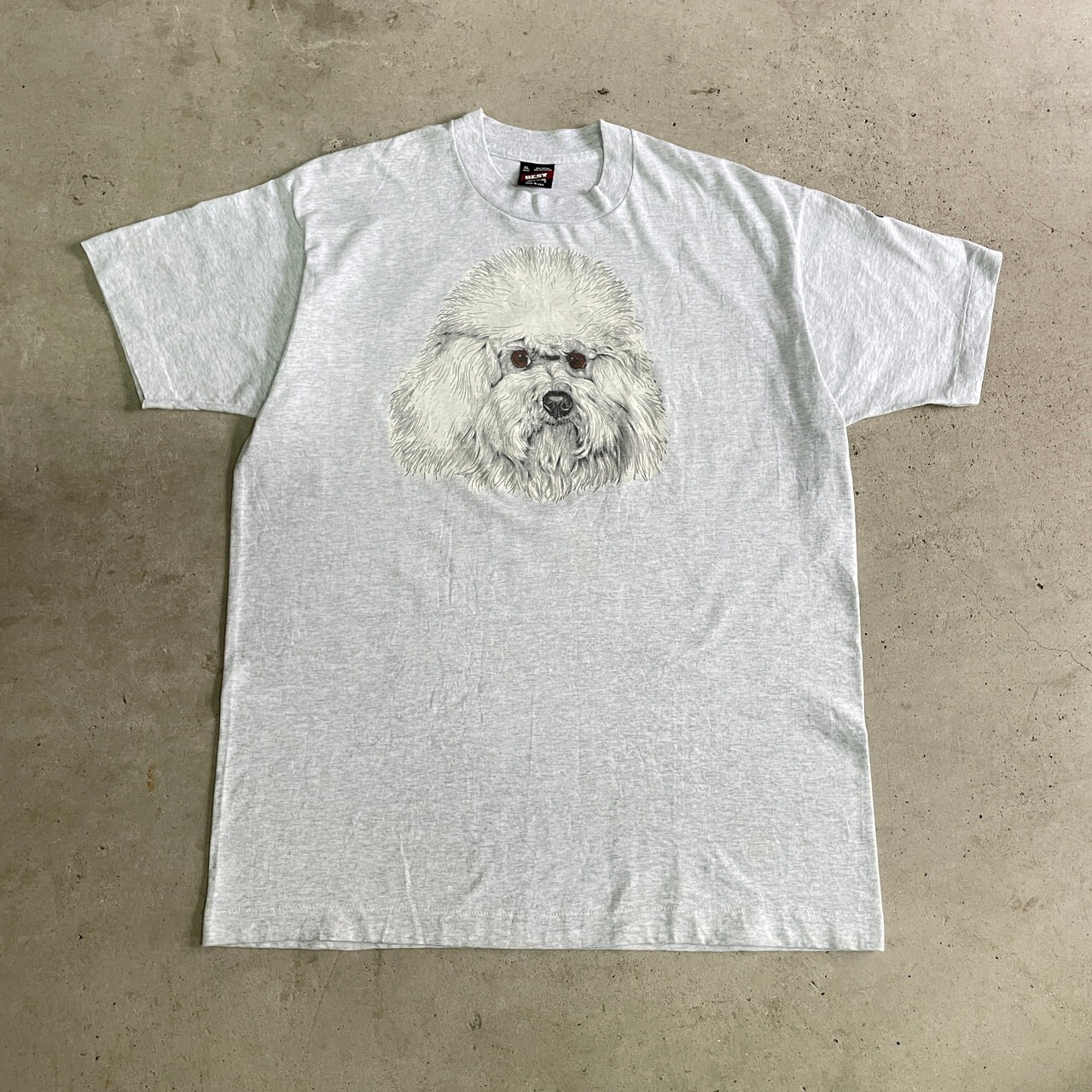 90年代 USA製 ビションフリーゼ アニマル アート プリントTシャツ 