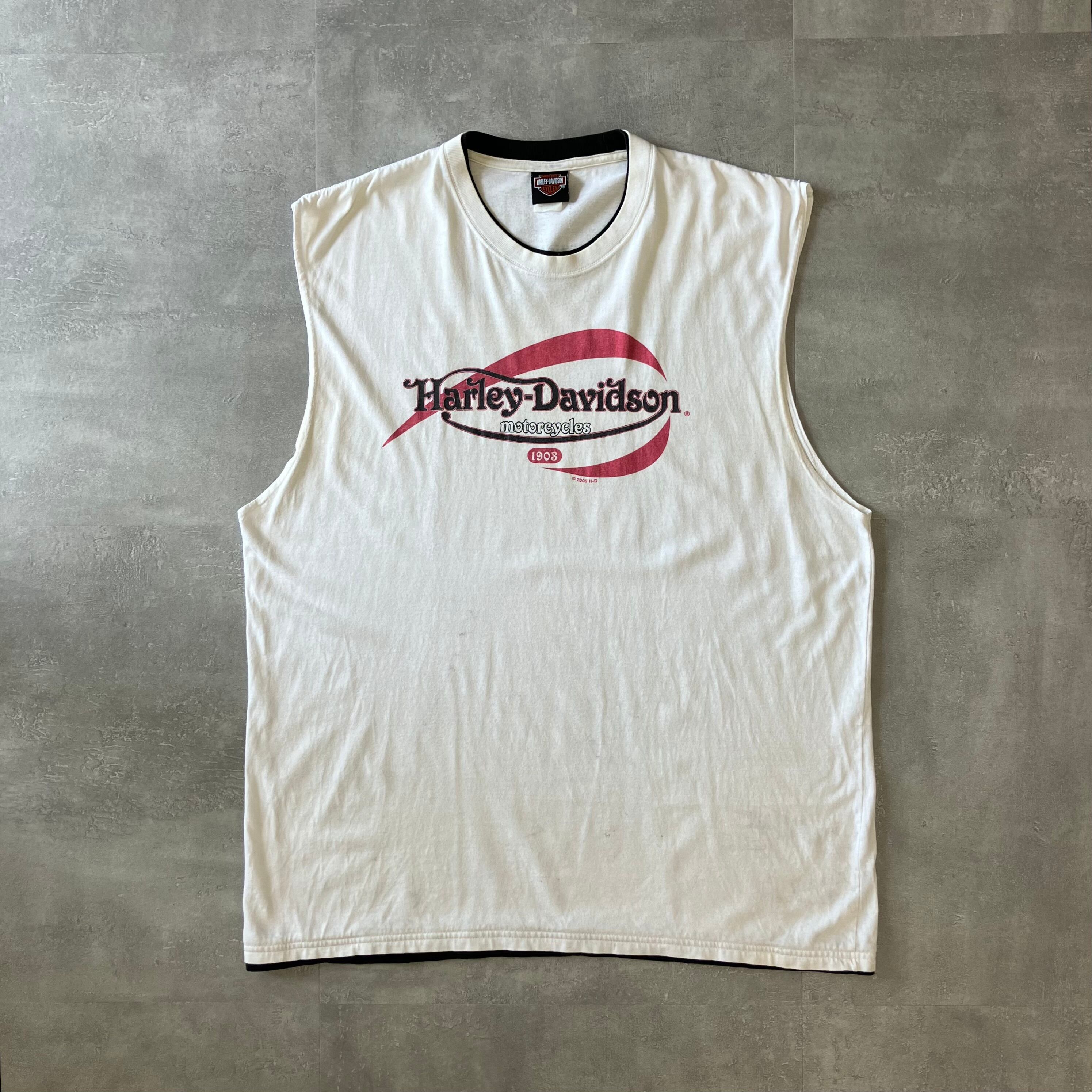 Harley-Davidson ハーレーダビッドソン 00s カットオフ タンクトップ XXL No.2437