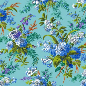 8/21発売！USAコットン Kaffe Fassett（布幅X50cm単位カット）Jardin（ジャルダン）PWPJ141.BLUE｜Philip Jacobs