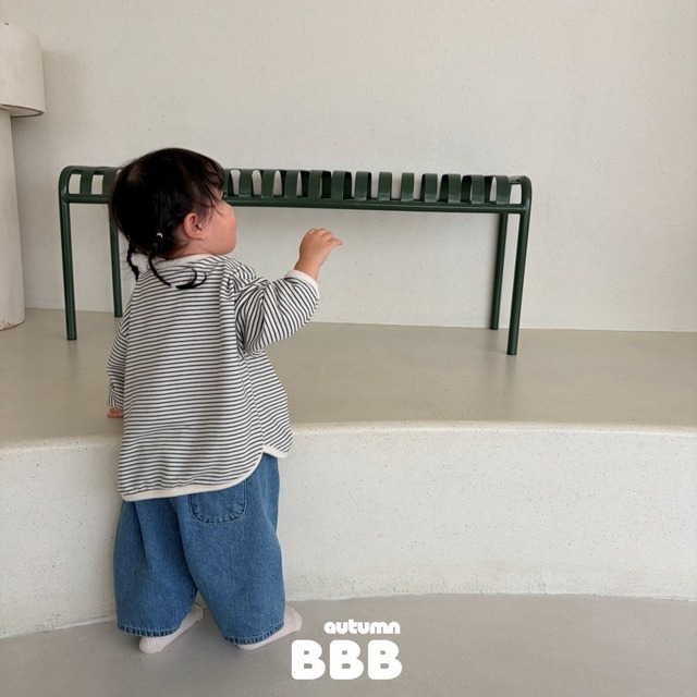 《予約》送料無料【Bella bambina】Balloon Stripe Tee