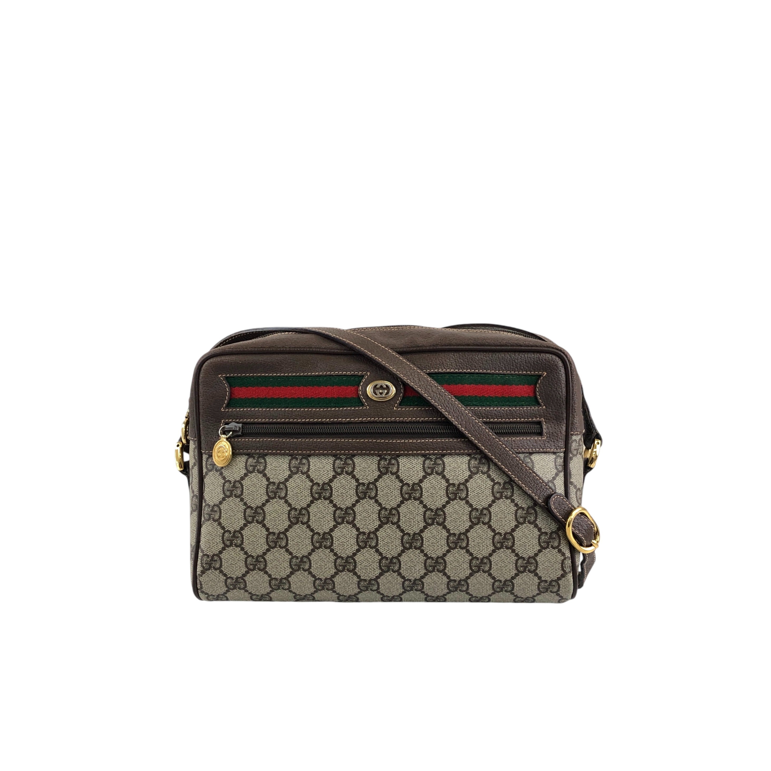 GUCCI グッチ シェリーライン GG柄 ショルダーバッグ ブラウン