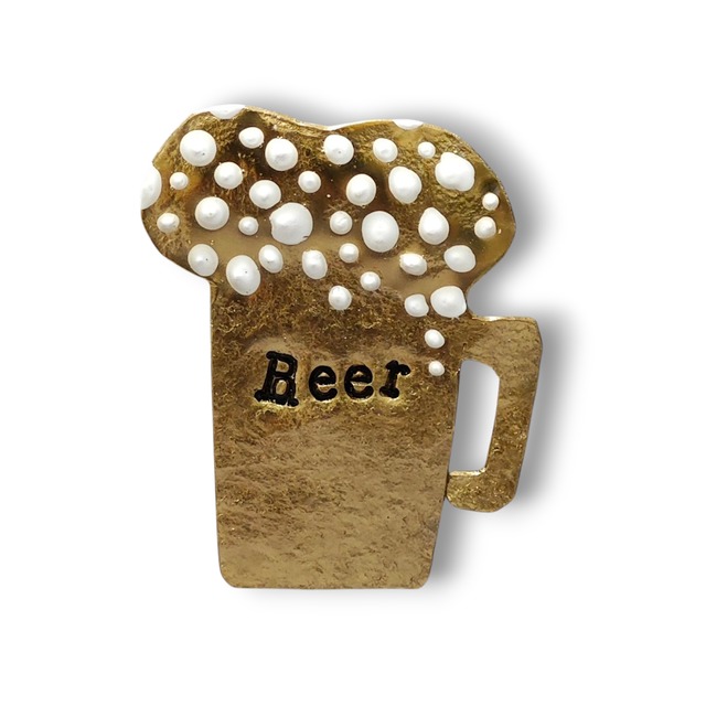 noix ブローチ ビール 泡 刻印