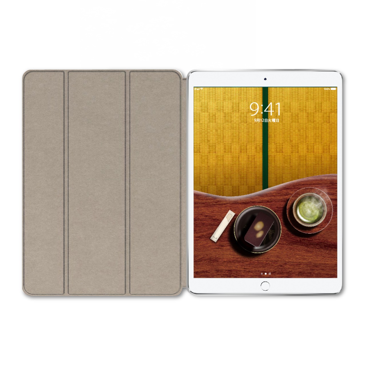 乱咲 - 和風 手帳型iPadケース（ダブル加工）