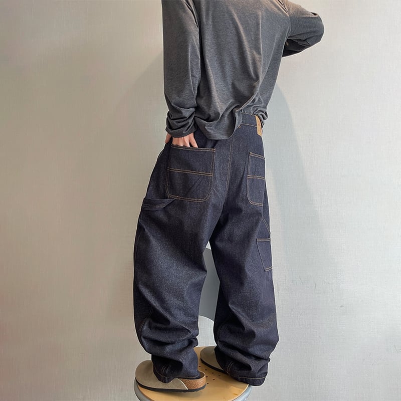 パンツ MIN JUN MIKAMI｜シースルーボーダーパンツ イージーパンツ 25SS-12