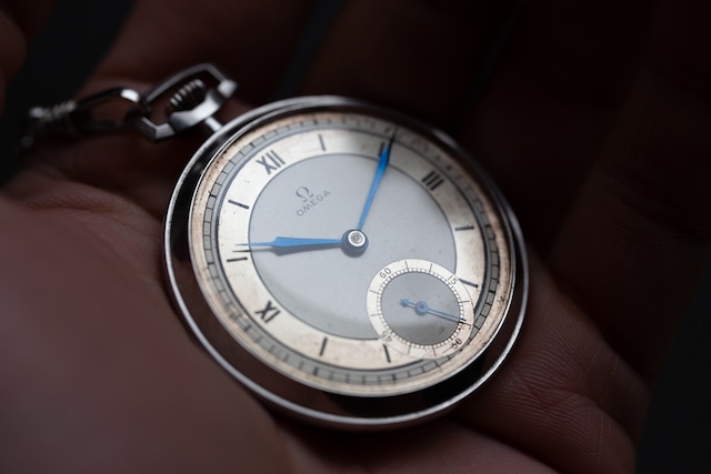 【OMEGA】1930’s オメガ 懐中時計 フルステンレス アール・デコスタイル 手巻き　OH / vintagewatch /  / pocket watch / hand winding /