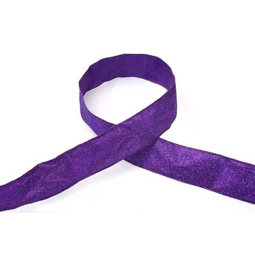 ラメ紫リボンロール