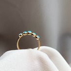 Crystal opal Half eternity  ring