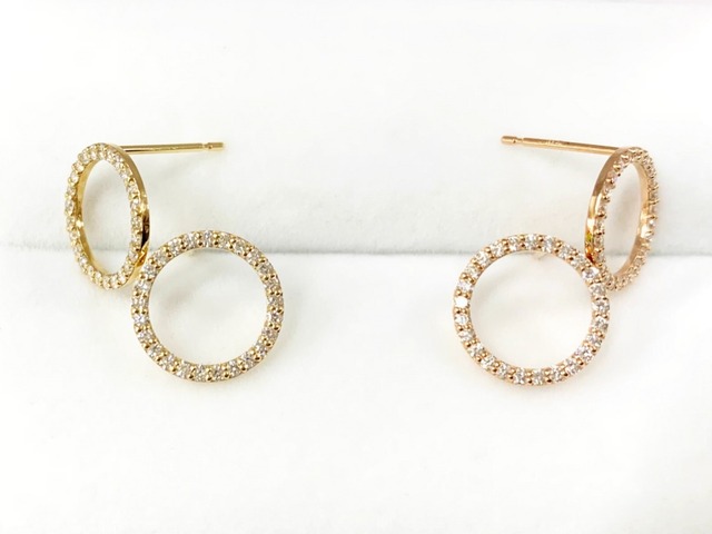 K18/PG 0.3ct ダイヤピアス