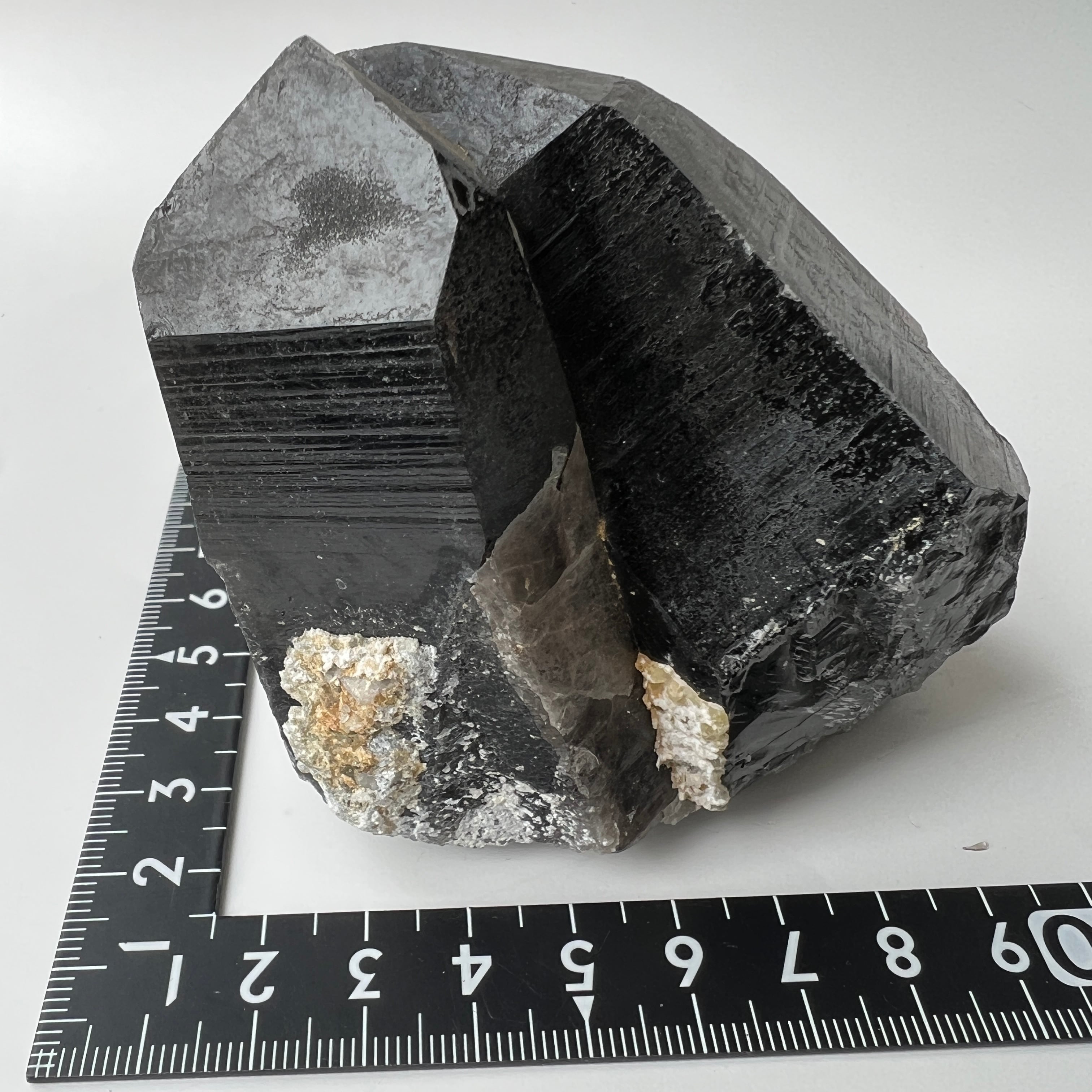 E21497】天然モリオン 黒水晶 原石 モリオン 鉱物 天然石 パワーストーン クリスタル・ワールド御徒町店 天然モリオン ケアンゴーム 黒水晶 単結晶 水晶ポイント 邪気払い