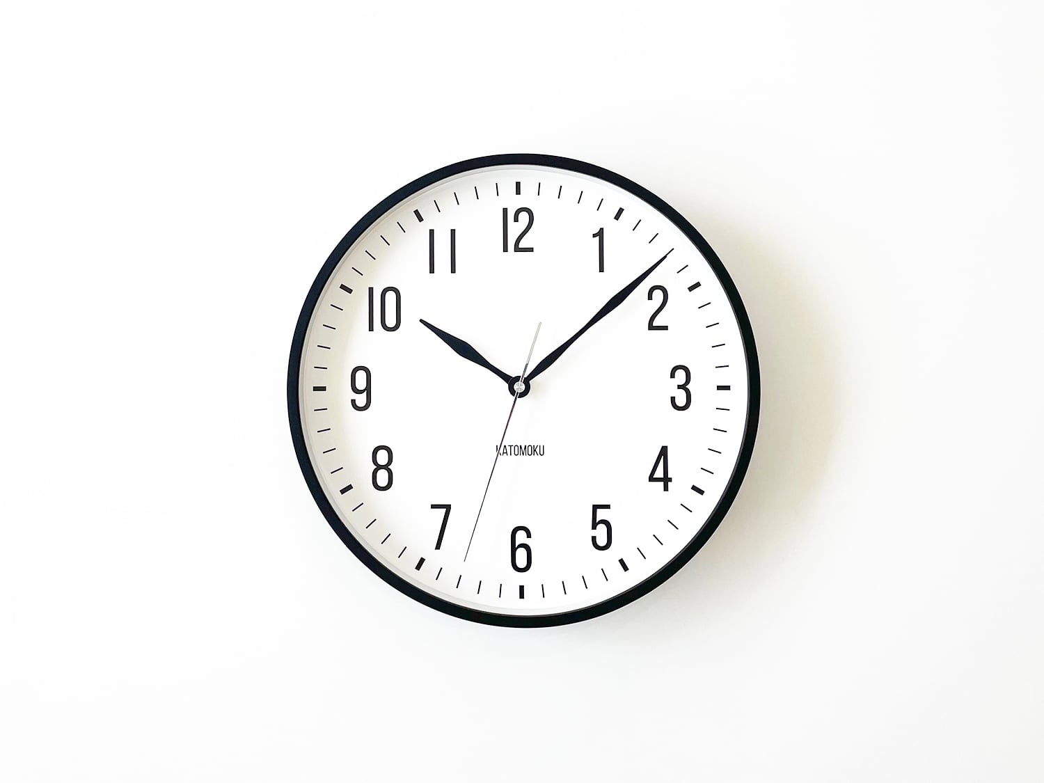 KATOMOKU plywood clock 19 ブラック km-111BK | 加藤木工株式会社