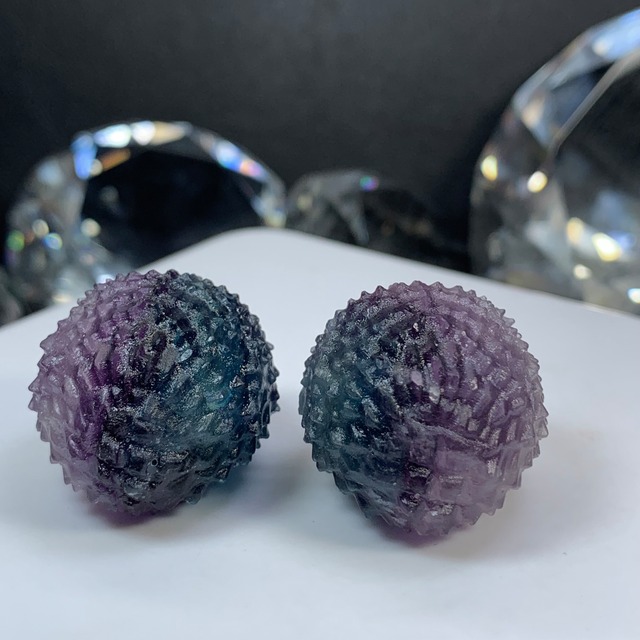 16.フローライトハリネズミさん☆ペアセット