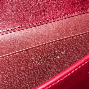 vintage CHRISTIAN DIOR made in France bordeaux leather shoulder bag