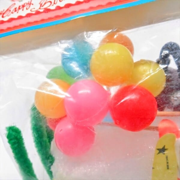 ☆ VINTAGE ☆【California Raisins（カリフォルニアレーズン）】 Birthday cake Decoration SET with Michael Jackson Raisin＆cup / マイケルレーズン 〚アメリカン雑貨 アメトイ〛