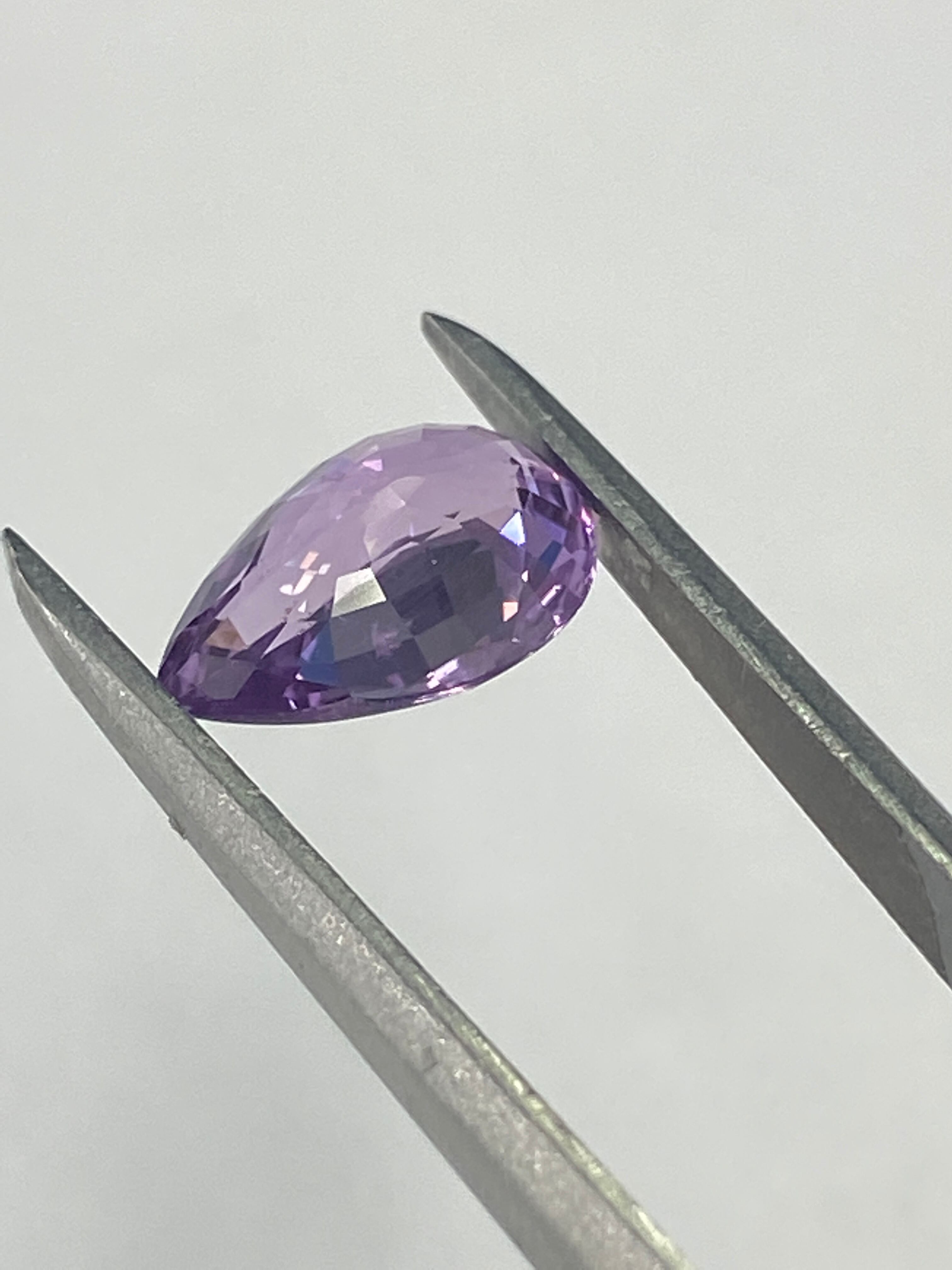 ラベンダーサファイア 2.07ct AIGS鑑別付き