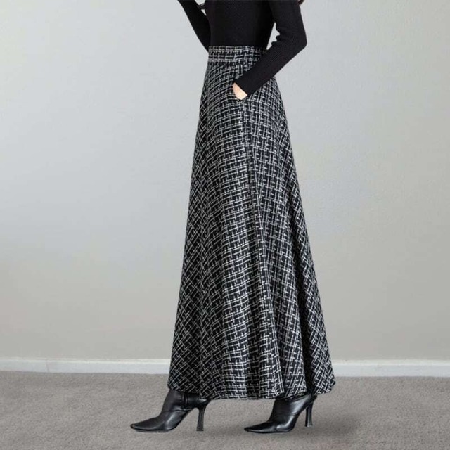 スカート レディース フレアスカート ロング丈 ツイード 大人可愛い きれいめ シンプル カジュアル 上品 お洒落 レトロ 大人女子 こなれ感 キュート ガーリー ルーズ クール セクシー エレガント 主役級 存在感 高級感 温かい 清楚感 きちんと感 無地 チェック柄 秋 冬 10代 20代 30代 オフィス ビジネス OL 通勤 デート お出かけ 女子会 お泊まり 休日 パーティー イベント 着回し 普段使い お揃い 双子 韓国 送料無料 ファッション スタイル 楽ちん モテ 体型カバー 美脚 定番
