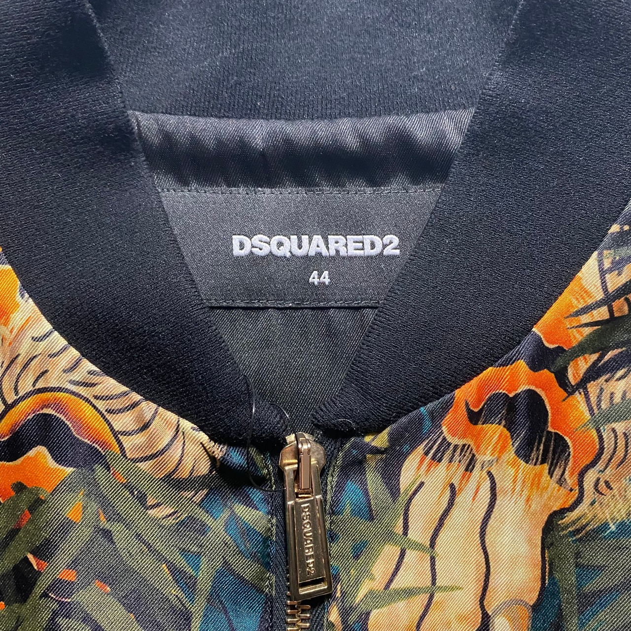 2020SS DSQUARED2 silk souvenir jacket “Tiger”