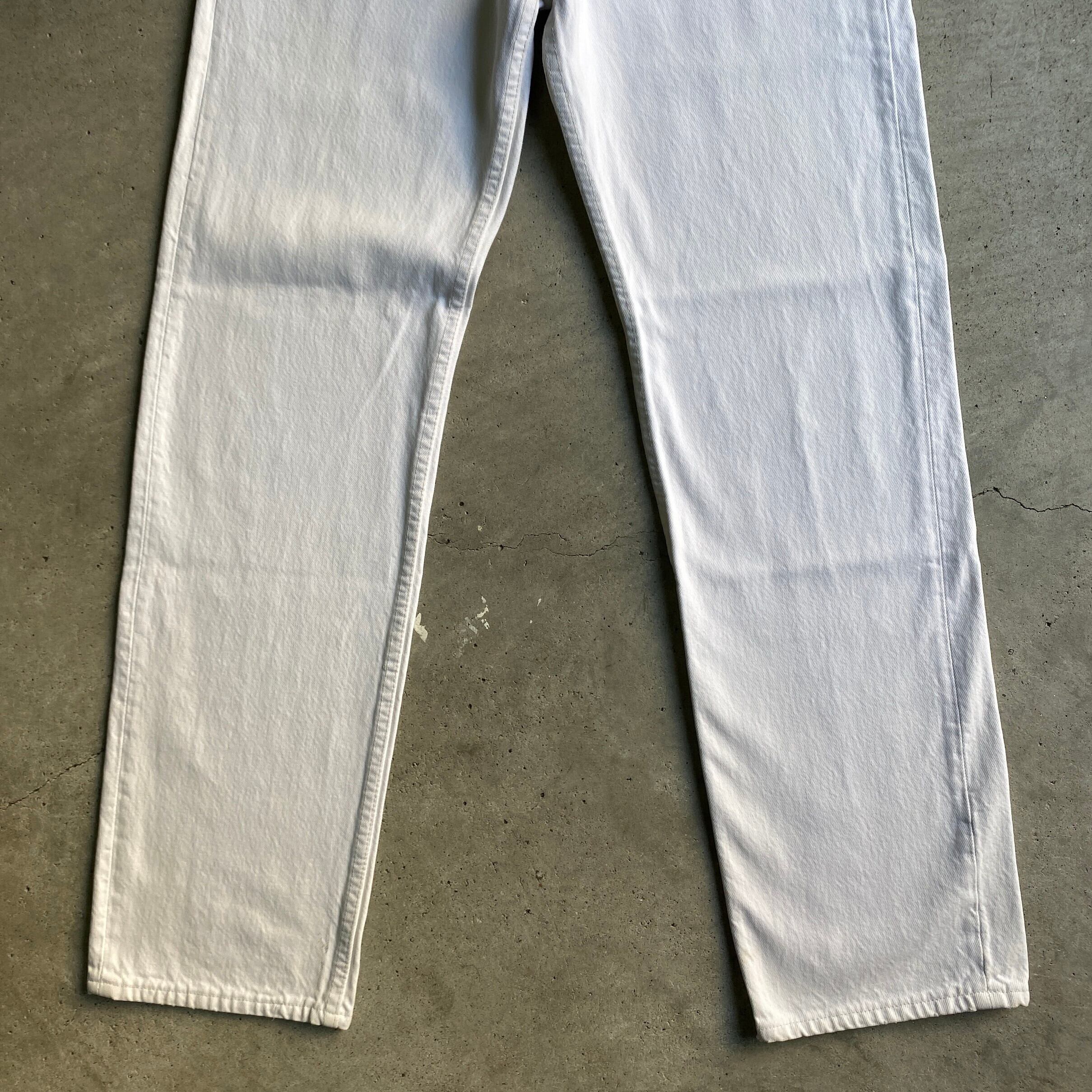 90年代 USA製 Levi's リーバイス 501 ストレート ホワイトデニムパンツ