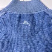 Tommy Bahama トミーバハマ ISLAND ZONE タグ付き ダブルジップ ニットベスト M/ブルー/ドライ