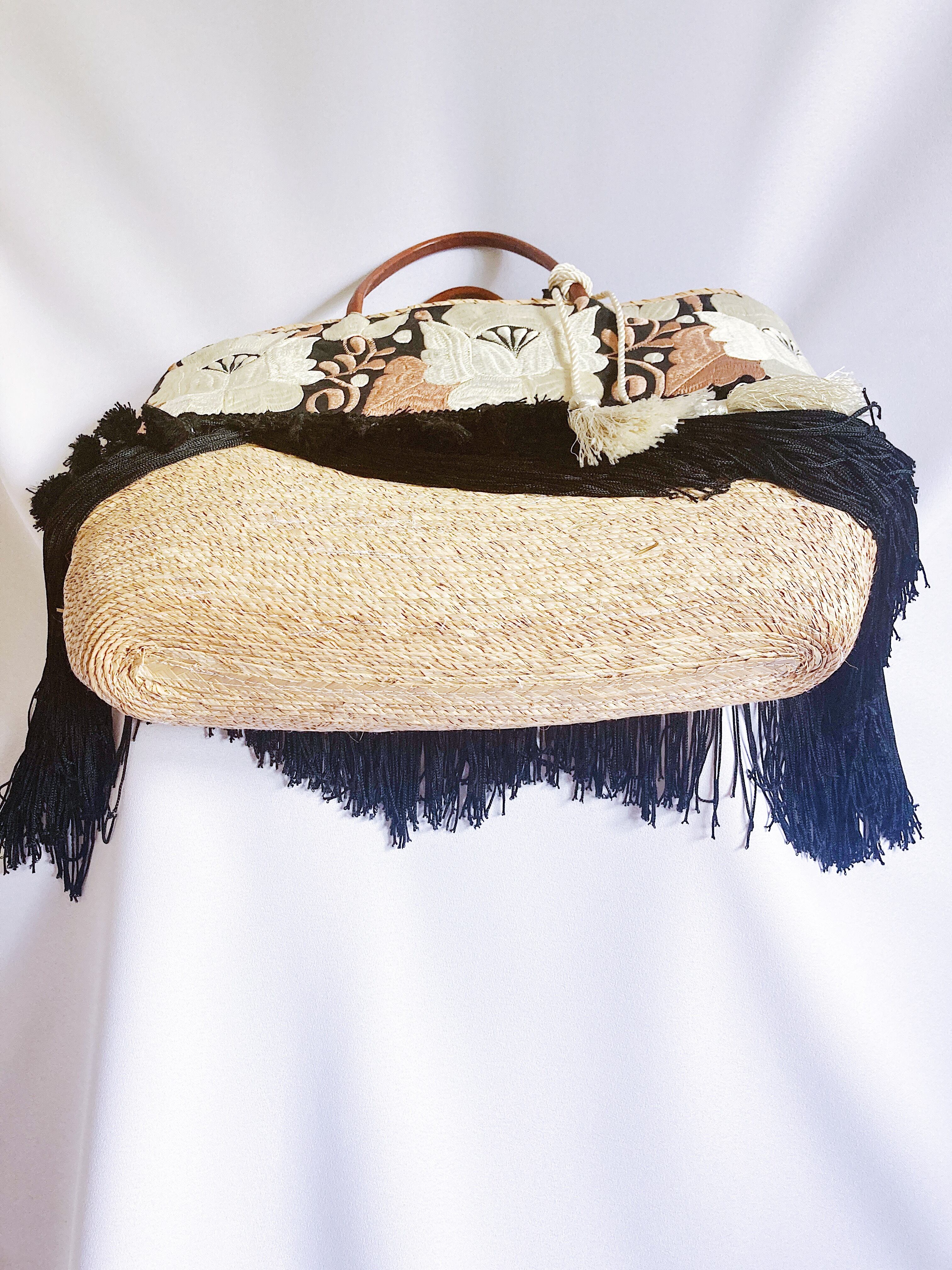 カゴバッグハンドメイドピンクメキシコ雑貨