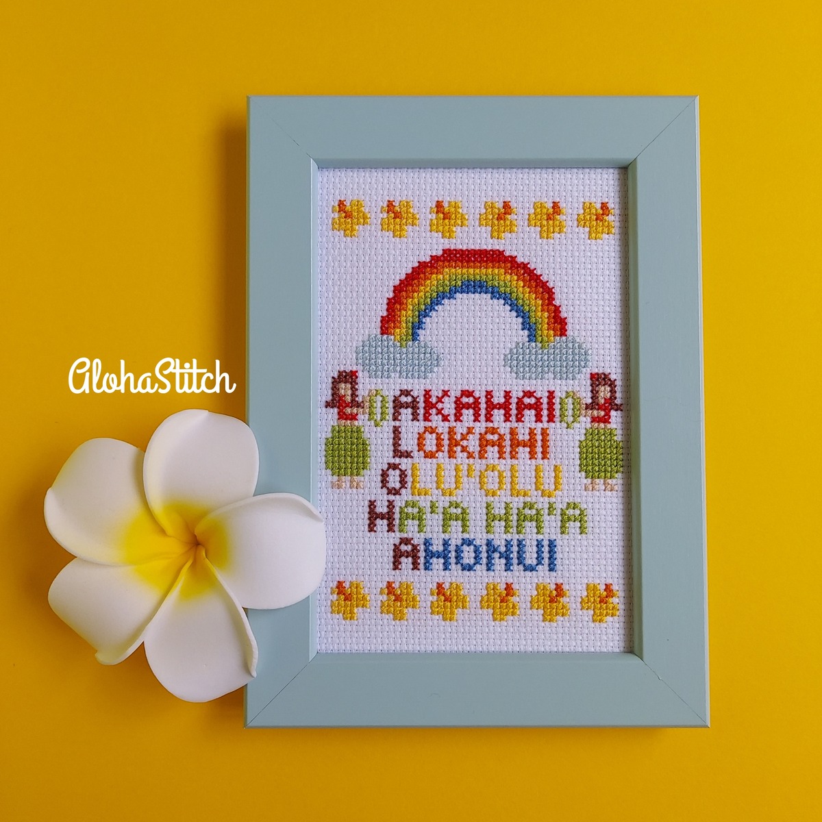 【図案】meaning of ALOHA Aloha Stitch*クロスステッチのお店