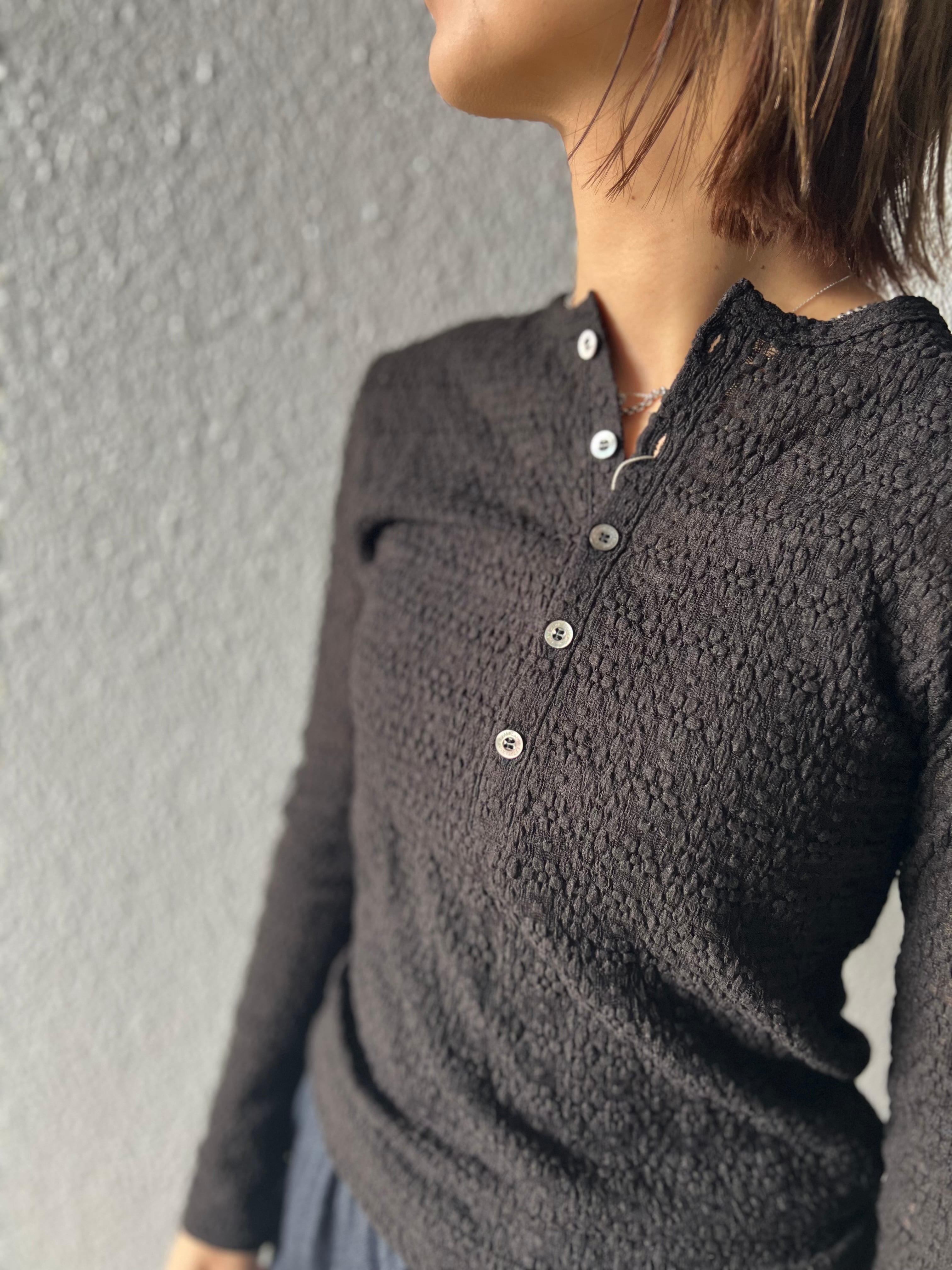 【LEMELANGE】レースヘンリーネックTee 8611002