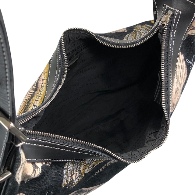 GIVENCHY ジバンシィ 貝殻 ショルダーバッグ ブラック キャンバス vintage ヴィンテージ オールド ys7xjy