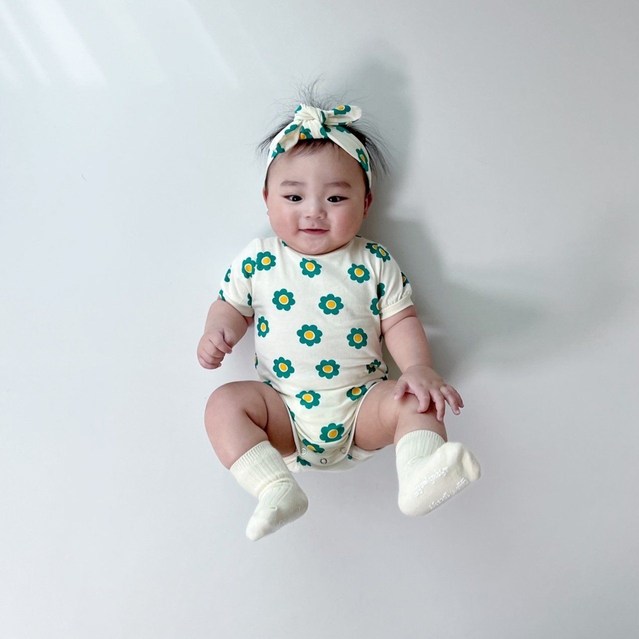 [Moran bebe] Mongmong Flower Bodysuit Set-up / [모란] 몽몽꽃슈트세트