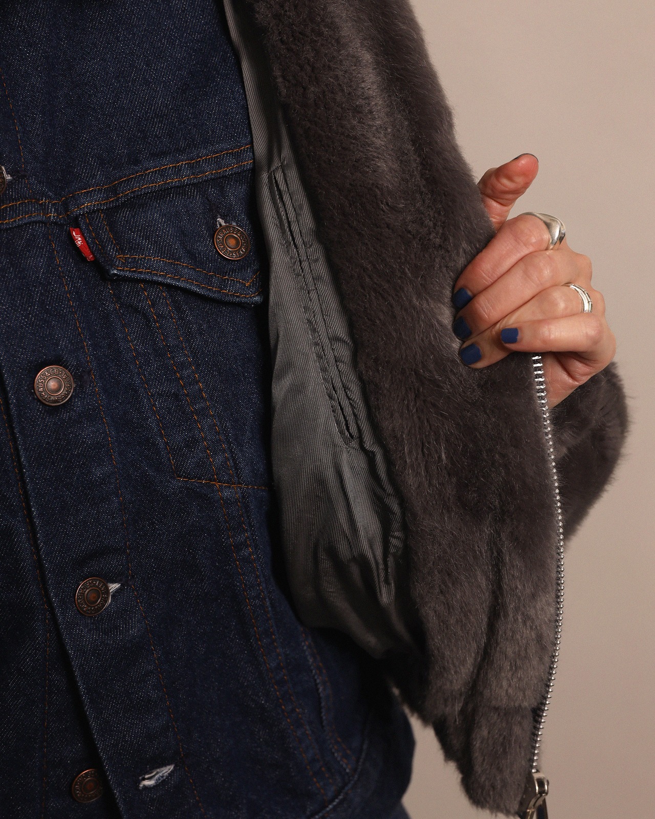 Helmut Lang / Faux Fur Parka