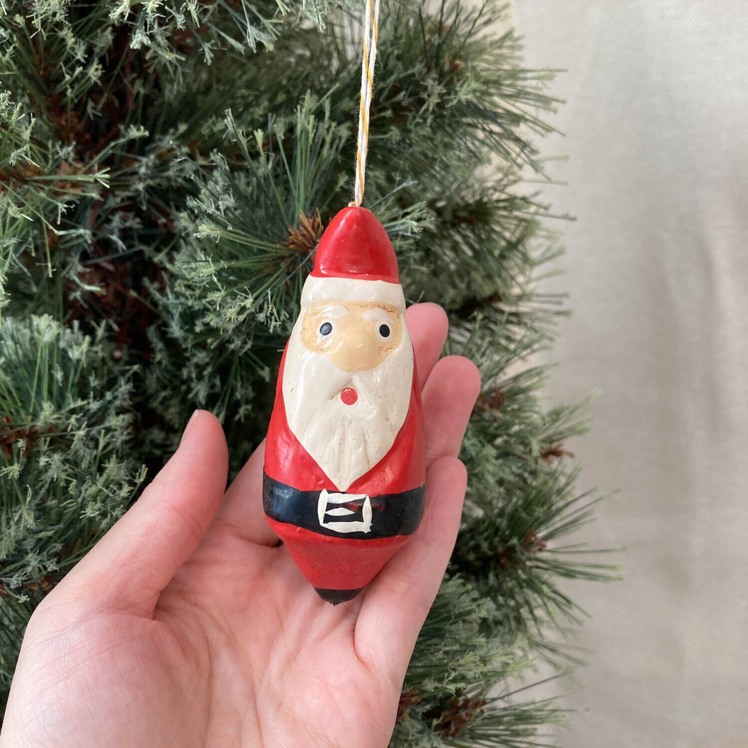 オーナメントびっくり顔の縦長サンタ | Dua-アクセサリーパーツショップ