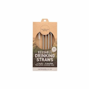 CALIWOODS DRINKING STRAW PACKS SILVER