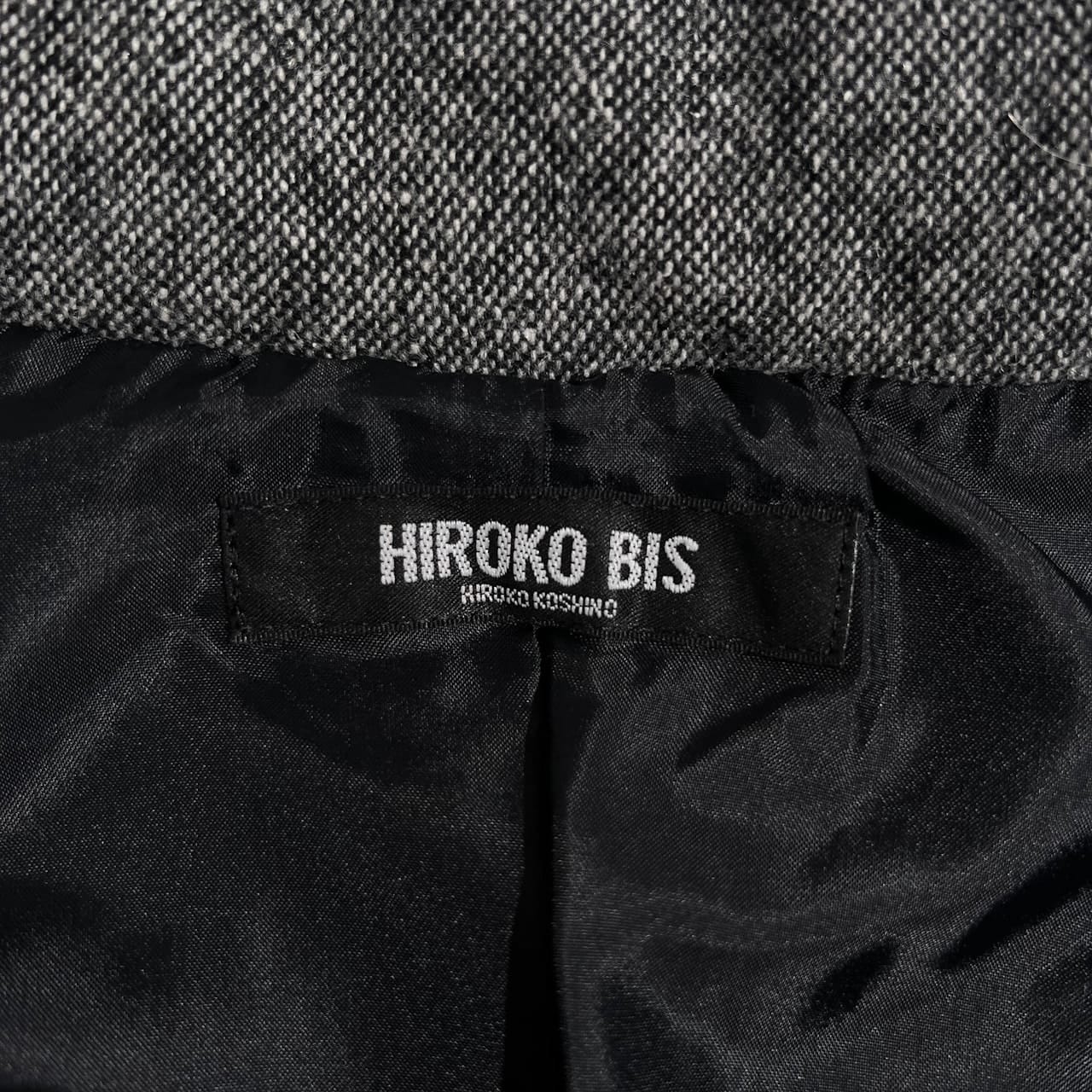 HIROKO BIS HIROKO KOSHINO ヒロコビス ツイード ウール 中綿 ロング コート サイズ 15AB /大きいサイズ/レディース/コシノヒロコ