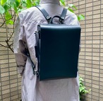 ヌメ革　スマートフラップリュック　クロ  手縫い　☆送料無料