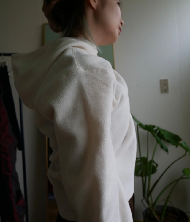 Fleece High-Neck Hooded Pullover