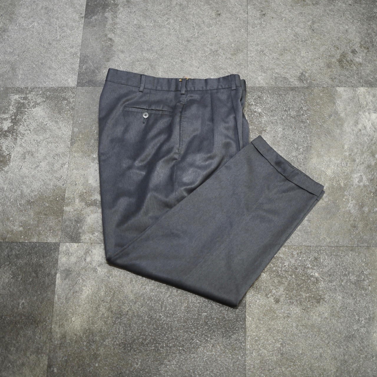 SAVANE "杢調" 2tuck slacks gray