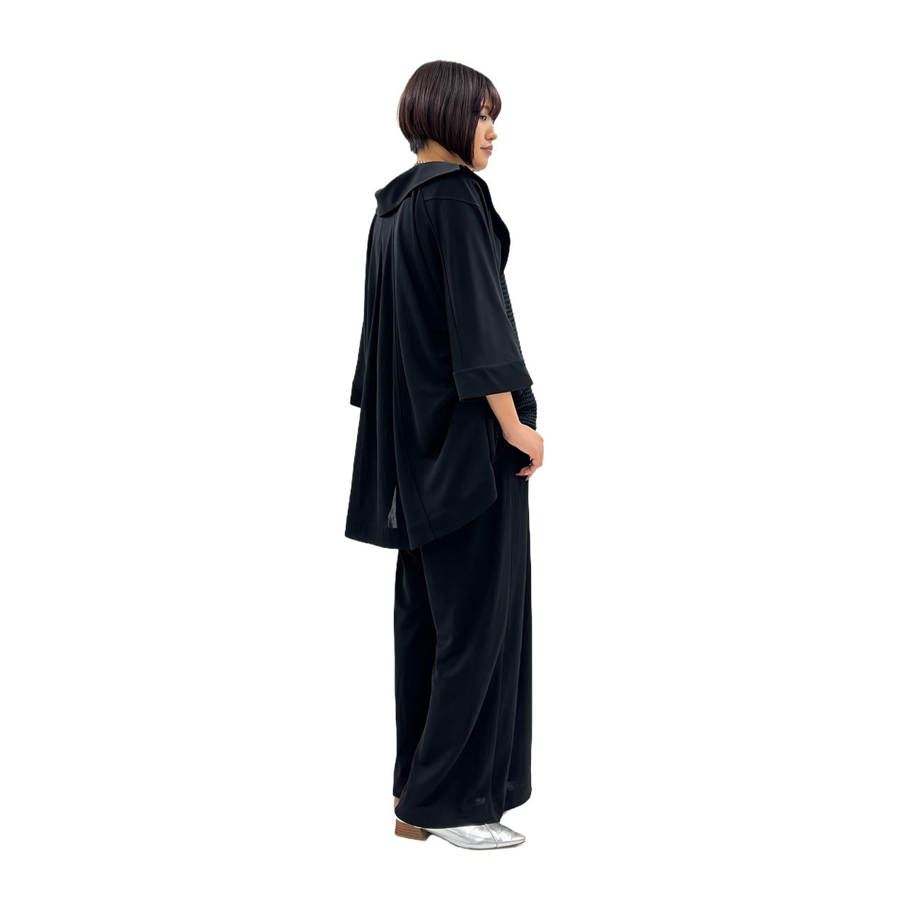 グレイッシュデニムバレルレッグパンツ（38サイズ） 836626 ayane