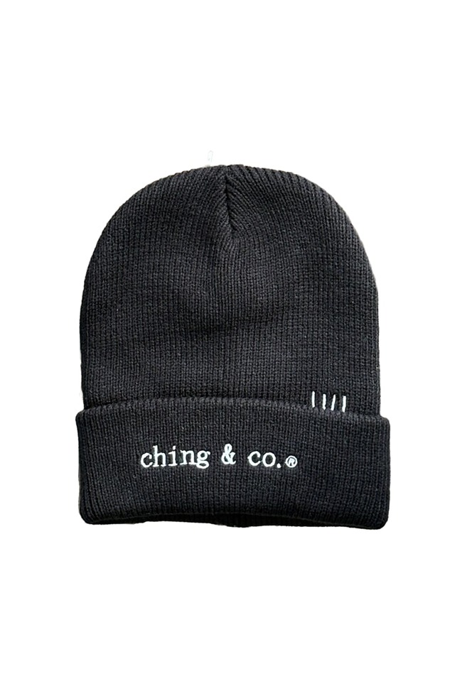 チンちらっ“knit cap“ -black-