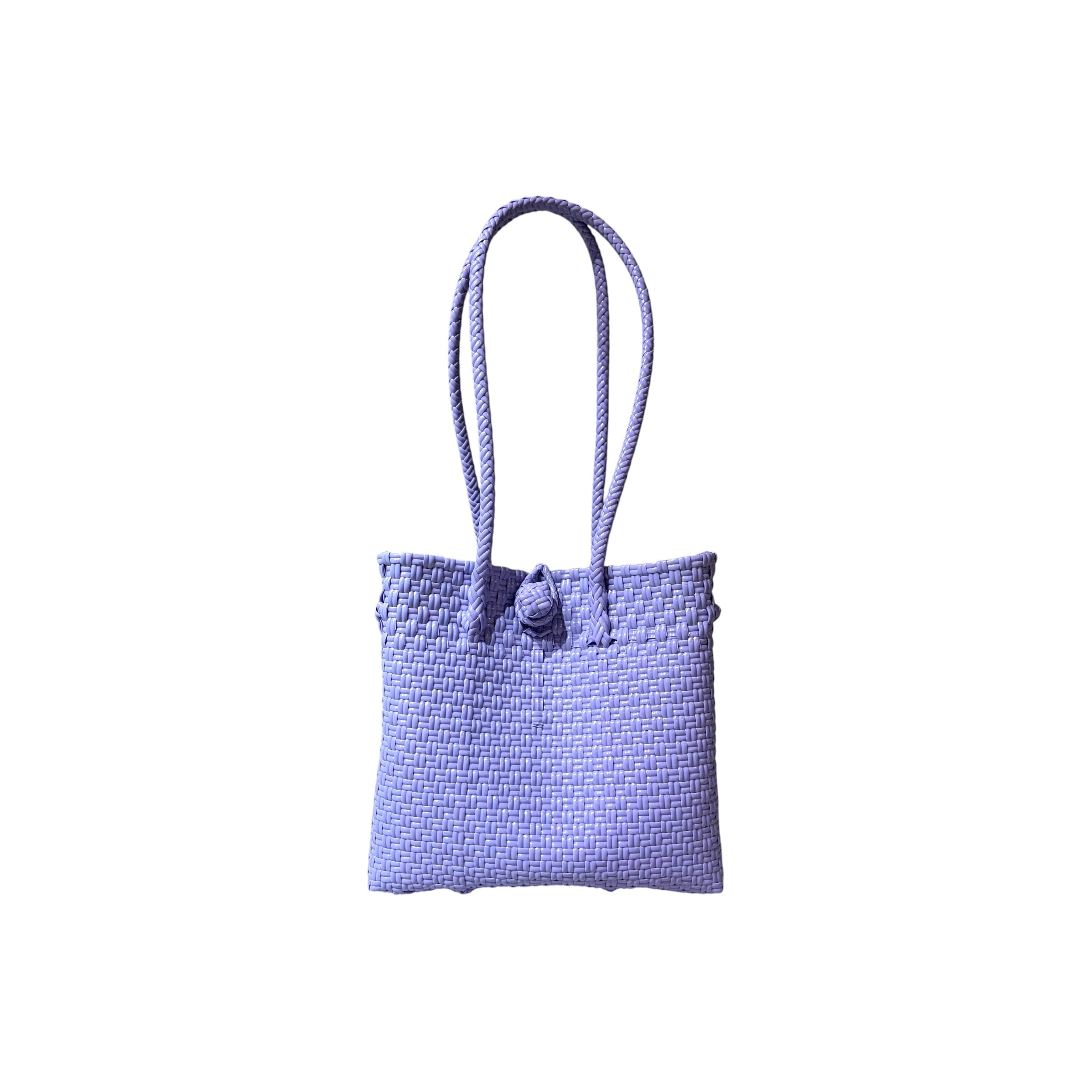 SQUARE TOTE BAG - PASTEL PURPLE / LONG HANDLE / S