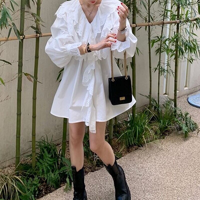 retro high waist short dress