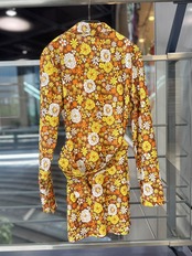 RERE　レトロ花柄シャツ