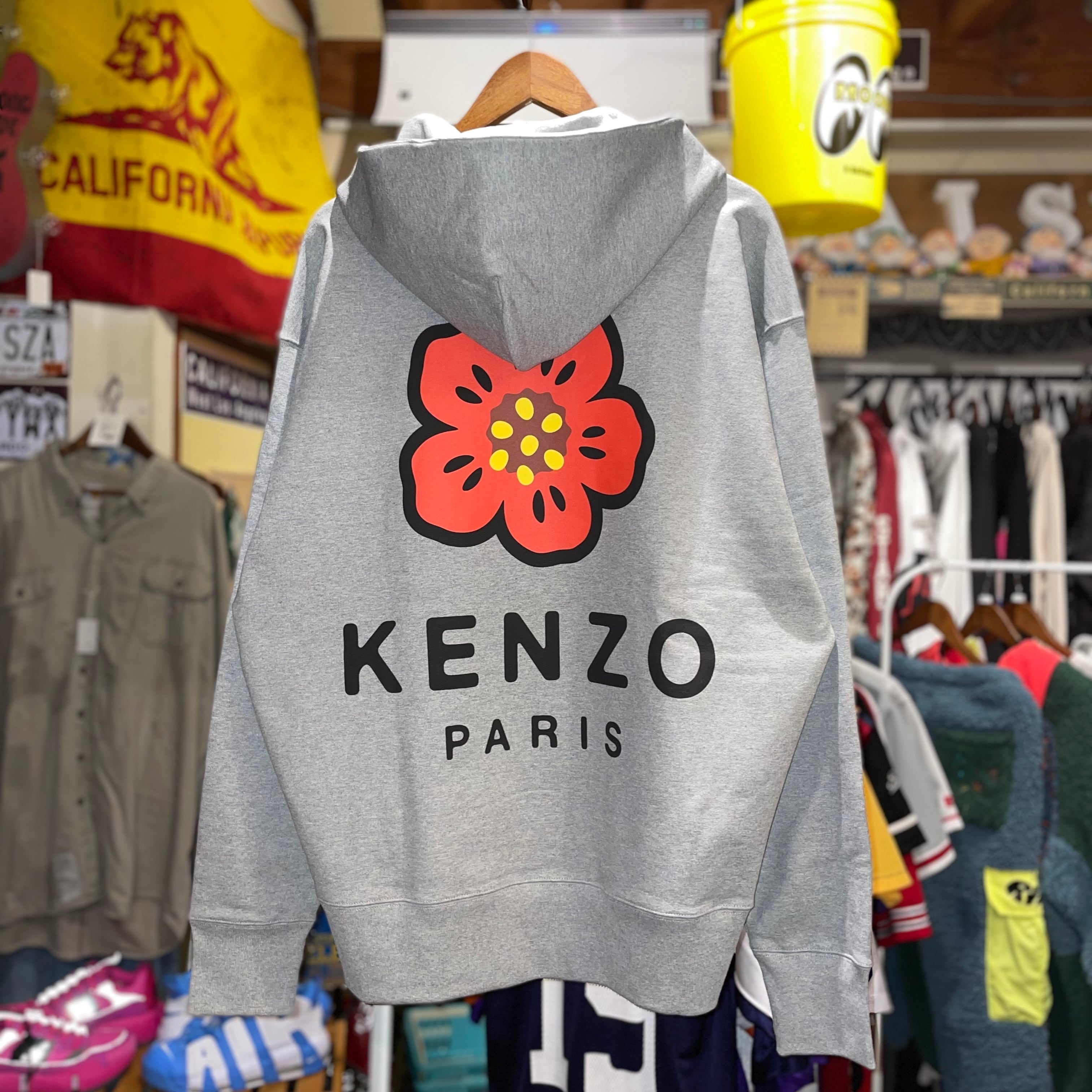 KENZO ケンゾー 22SS プルオーバーパーカー 花 グレー | 古着屋DAISY