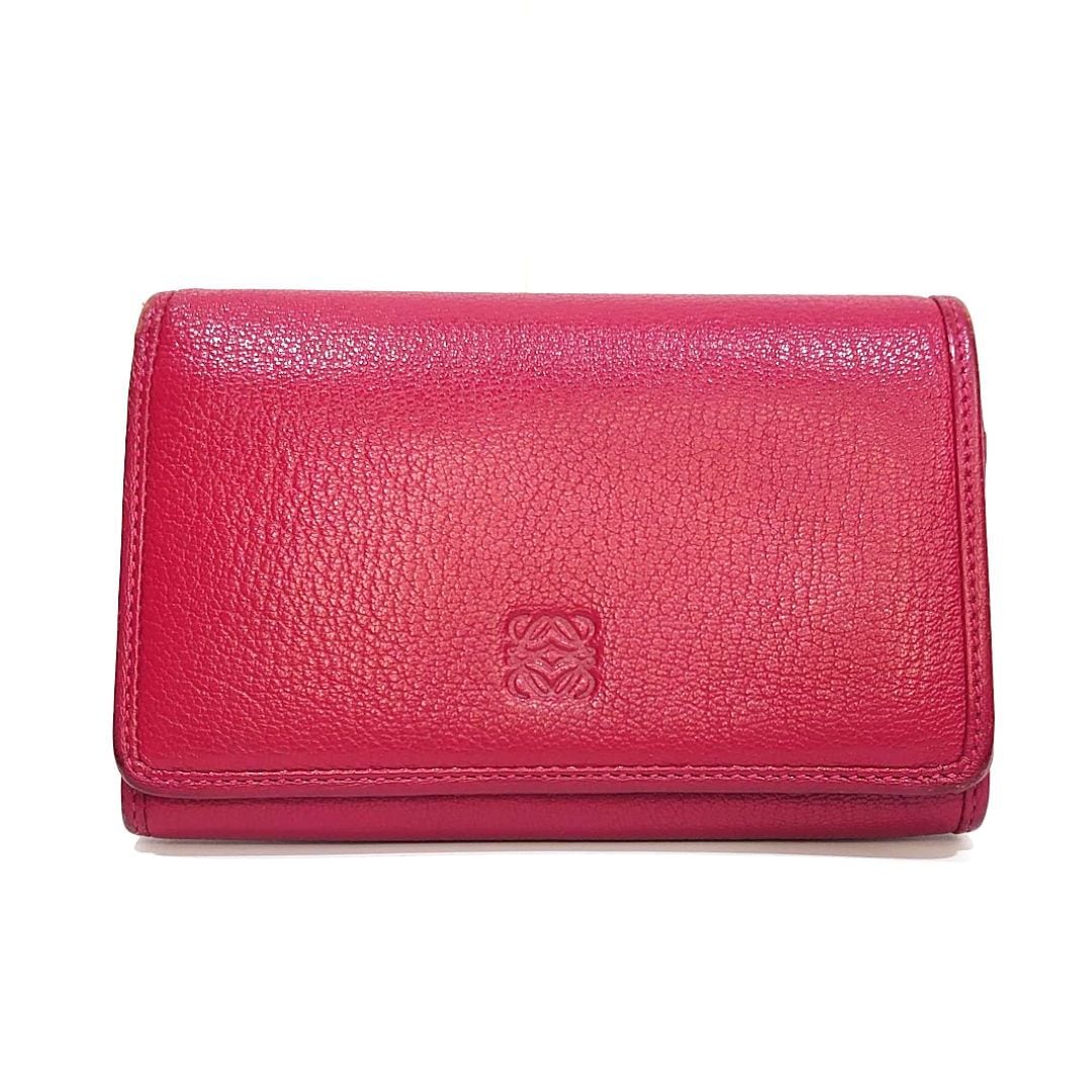 SALE！】LOEWE ロエベ アナグラム 二つ折り財布 L型ジップ レザー  