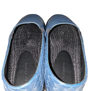 BOTTEGA VENETA blue leather espadrilles shoes
