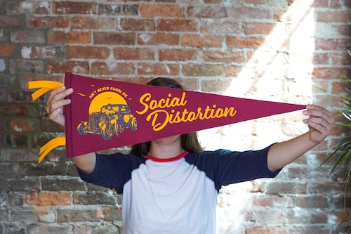 Social Distortion x Oxford Pennant "Ain't Never Gonna Die" Pennant